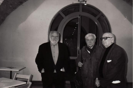 Avec Charlot et Jean Pélégri à Pézenas 1998